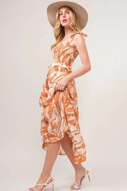 And The Why Tie Shoulder Smocked Midi Tiered Dress Trendsi 8b698a48-5016-47f4-956c-8314227cafda-Max