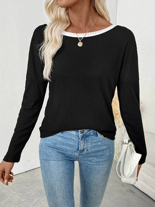 Tie Back Long Sleeve Top Black Trendsi 8b70a712c0aa4b248fa5673a703e25ad-Max-Origin