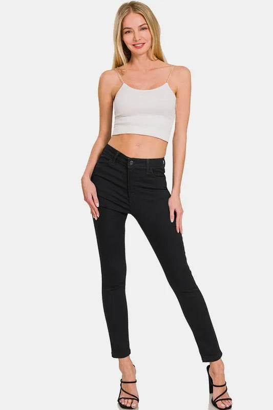 Zenana High Rise Skinny Jeans with Pockets Trendsi 8b81fba5-62eb-4676-a94b-33a5e4e0d49a-Max