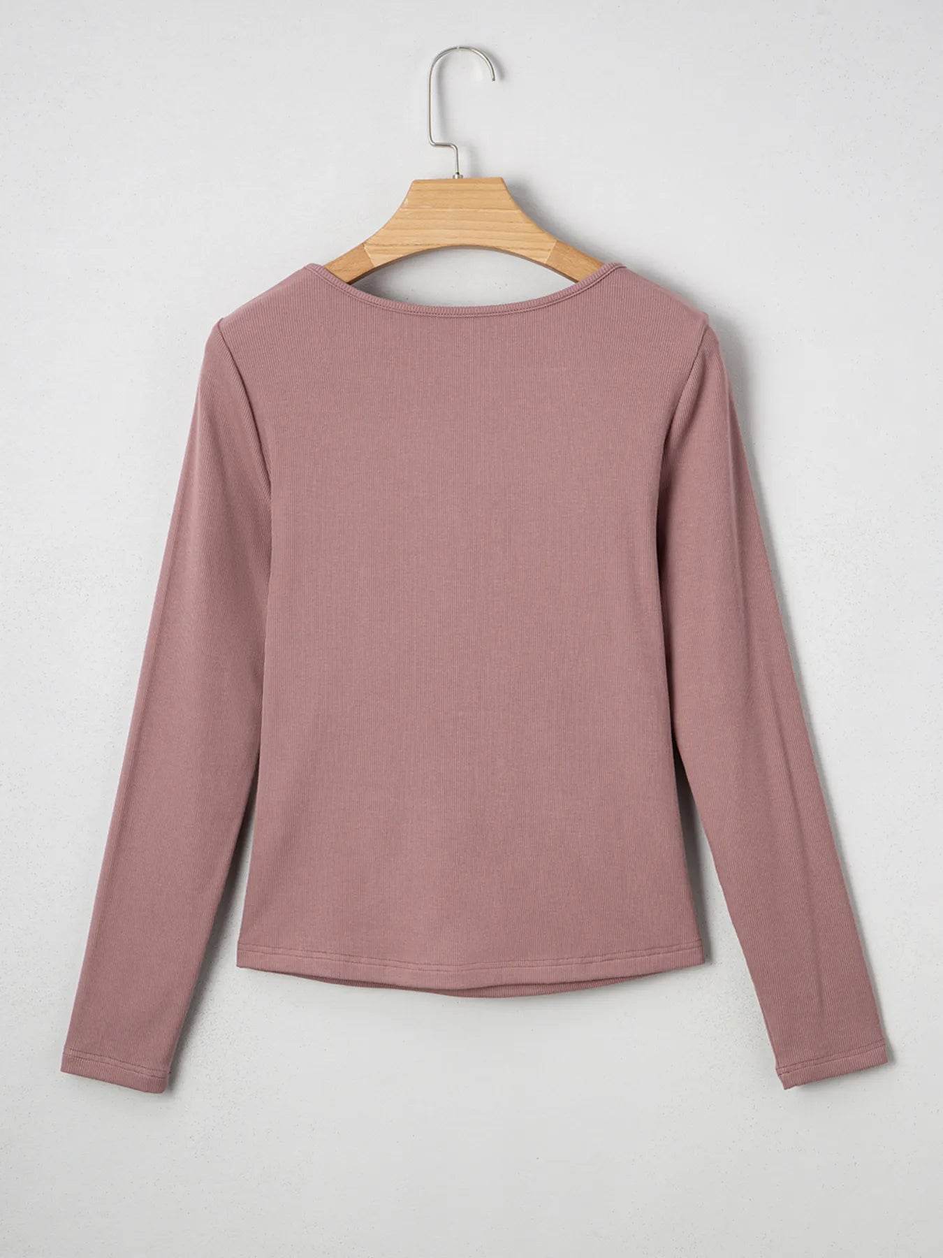 Ruched Front Long Sleeve T-Shirt Trendsi 8b9ebfde293943ad8c1c63b5c60abfec-Max-Origin