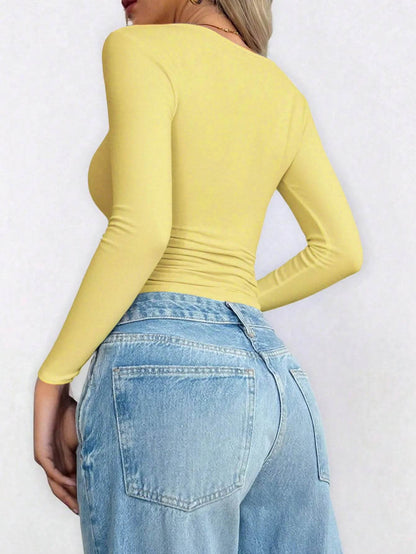 Scoop Neck Long Sleeve Fitted T-Shirt Trendsi 8baa3cd4-6400-404a-b472-fc349f675290-Max-Origin