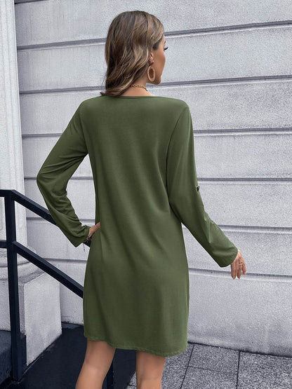 Ivy Lane Button Down V-Neck Mini Dress Trendsi 8becc2c687fd43c987c57527d3e85e1a-Max