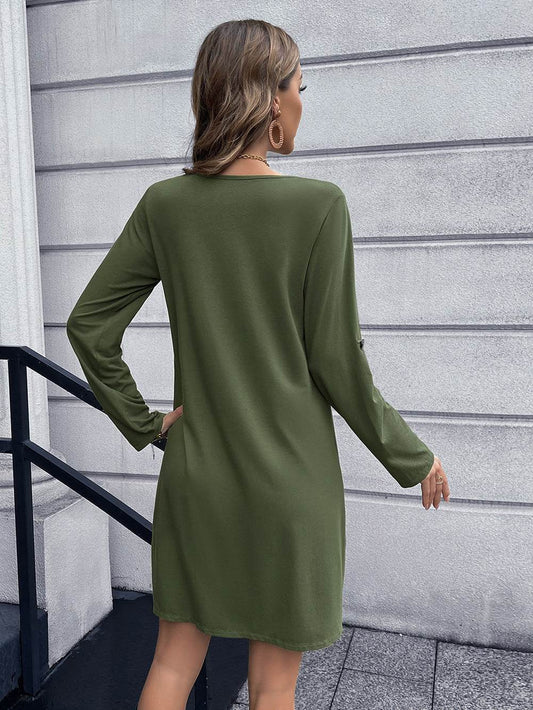 Ivy Lane Button Down V-Neck Mini Dress Trendsi 8becc2c687fd43c987c57527d3e85e1a-Max