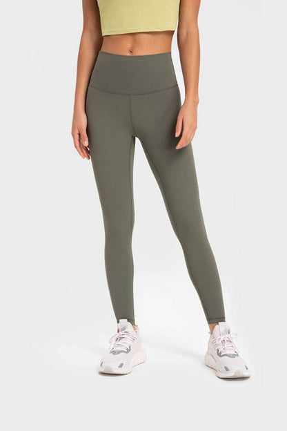 Millennia Highly Stretchy Wide Waistband Yoga Leggings Army Green Trendsi 8c7222959ace4225abb59dcfd957816f-Max