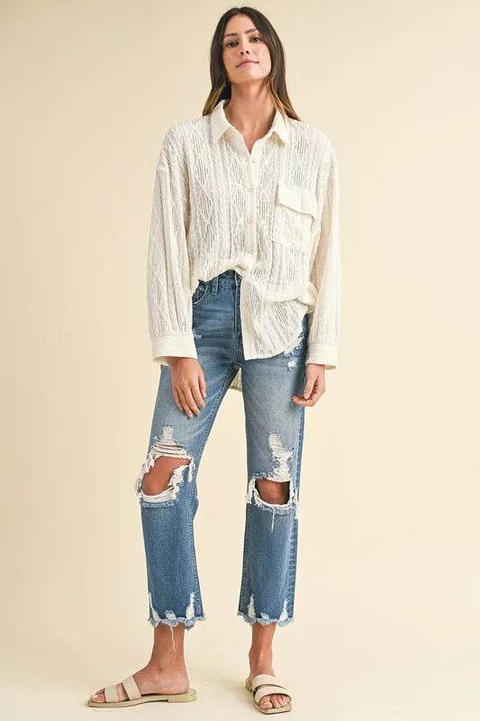 Annie Wear Distressed Raw Hem Cropped Jeans Trendsi 8c8bb025-f70d-4a4b-b886-906b2ff6c666-Max