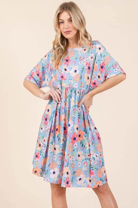 BOMBOM Floral Shirred Dress with Pockets Trendsi 8cdf9aec43744baeb5dea755cf1c2227-Max-Origin