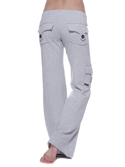 Mid Waist Pants with Pockets Light Gray Trendsi 8d3e226f36444a048f888732c48a5267-Max