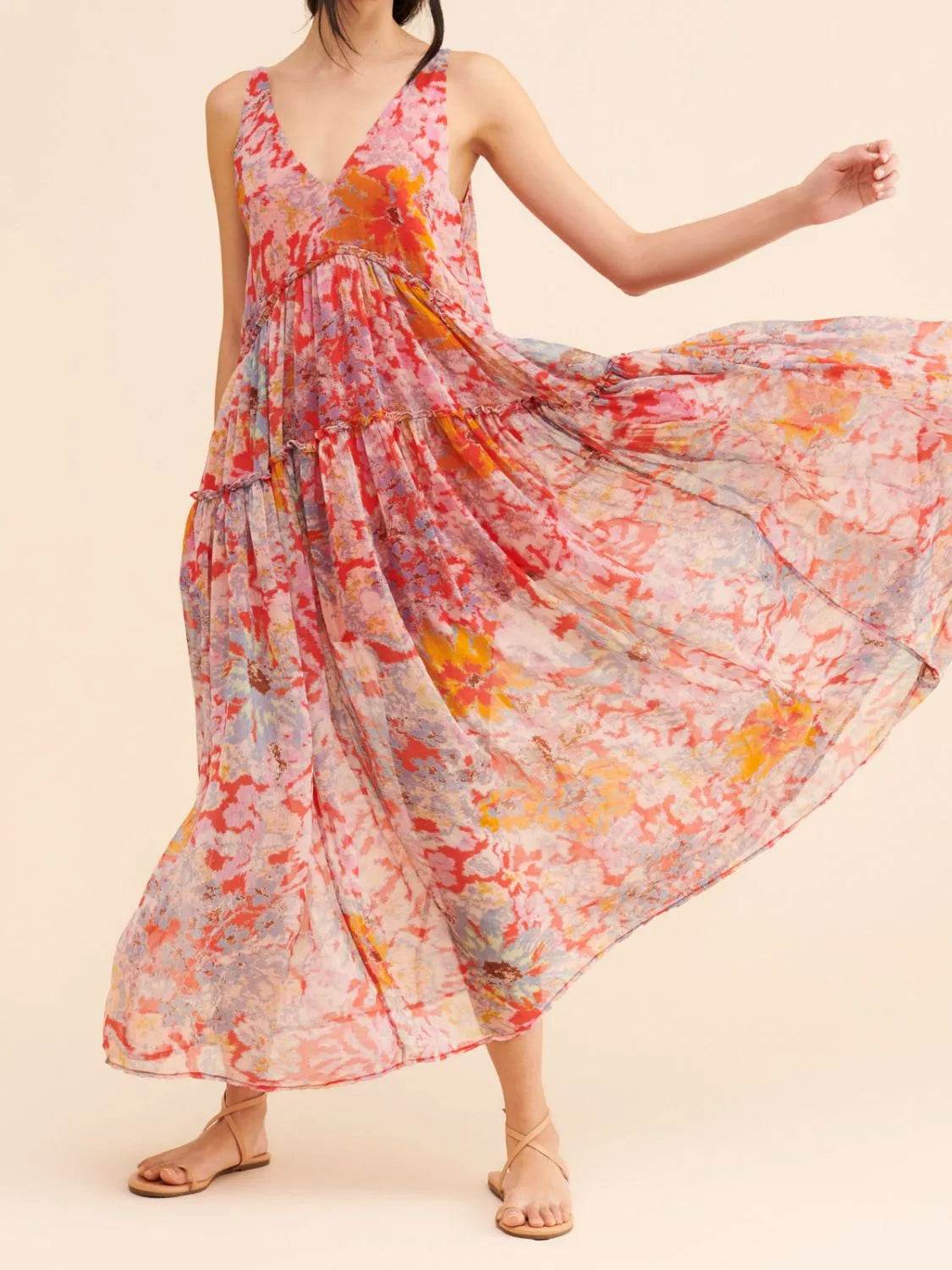 Printed V-Neck Sleeveless Dress Trendsi 8d8fa0e1-8ccb-4d18-928e-2f34621e6d7c-Max-Origin