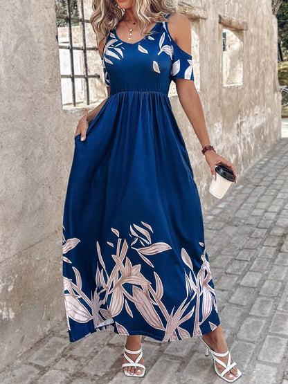 Printed Cold Shoulder Dress Trendsi 8dfabacb-d494-40aa-988b-45cd478f7514-Max-Origin