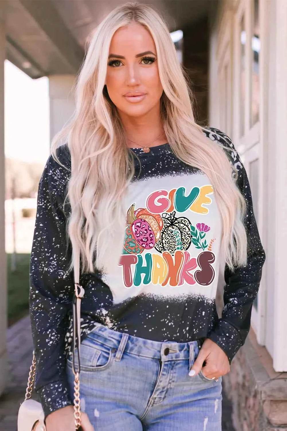 Pumpkin Graphic Round Neck Long Sleeve T-Shirt Black Trendsi 8e157177-84bc-40c2-8e79-61702aa40f94-Max