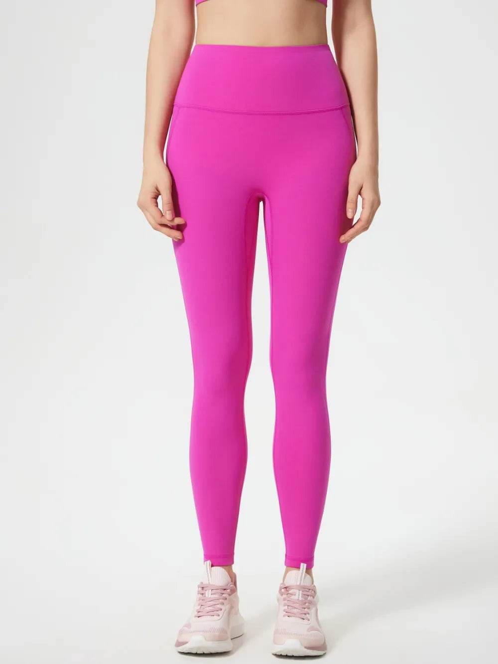 Millennia Wide Waistband Active Leggings Fuchsia Pink Trendsi 8e1686eb-28ac-4267-812e-2cc0b28be91d-Max