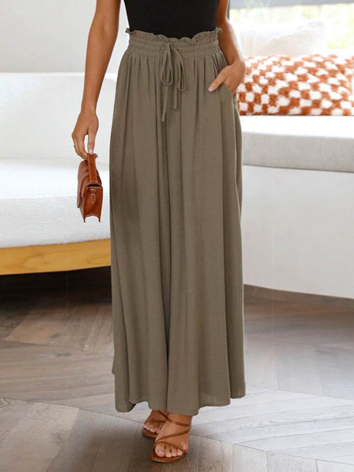 Drawstring Waist Wide Leg Pants Mocha Trendsi 8e32c28c86b14d8d8da82f1ed609b4ed-Max