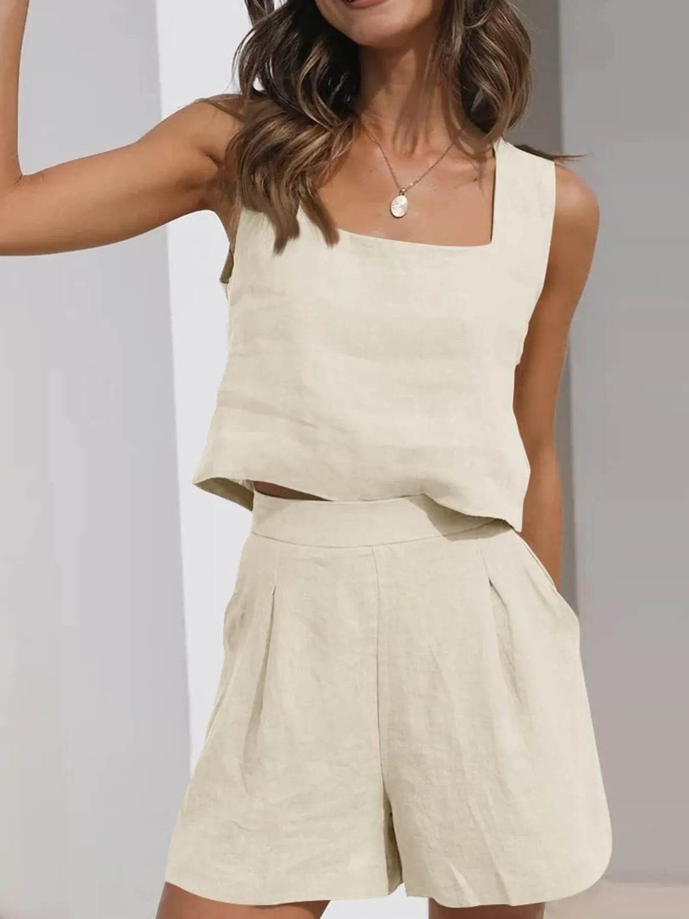 Square Neck Tank and Shorts Set Trendsi 8e49031f57de4c768a411883d3c161bb-Max-Origin