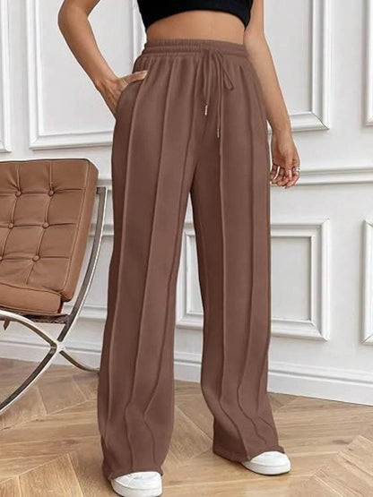 Drawstring Wide Leg Pants with Pockets Brown Trendsi 8eb0315c-bb4a-4e5b-b502-13c1801a80fd-Max