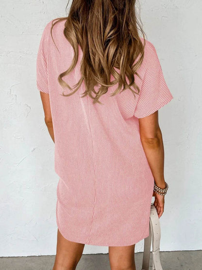 Lovelet Round Neck Short Sleeve Mini Dress Trendsi 8ec9a8d6-a138-467d-9cb8-38350b6dad1e-Max