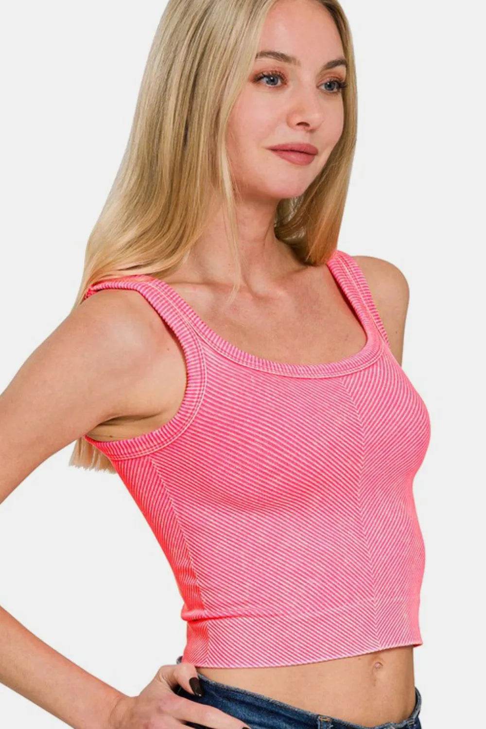 Zenana Washed Ribbed Scoop Neck Wide Strap Tank Trendsi 8ecd3dae-84f0-49fa-a8c3-67e23b06eebb-Max