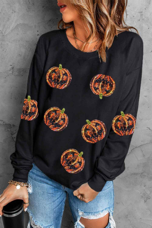 Pumpkin Dropped Shoulder Sweatshirt Trendsi 8f24f90a761146aea8b779cf2690f1b9-Max