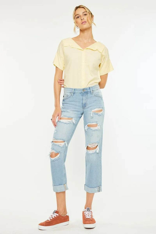 Kancan Mid Rise Distressed Boyfriend Jeans LIGHT Trendsi 8f3381a51e0147ee952e82d90d3ab0cf-Max-Origin