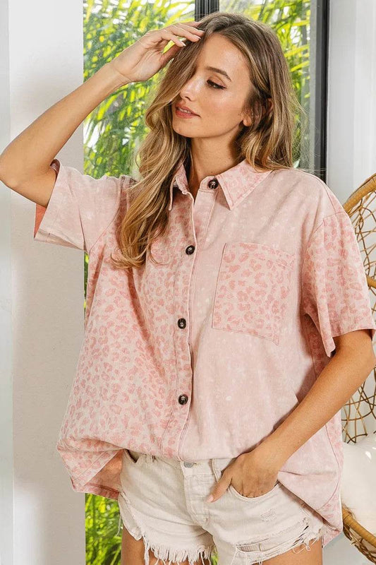 BiBi Mineral Washed Leopard Print Short Sleeve Shirt Trendsi 8f7e8d81519841aa88deb0a9119d0616-Max-Origin