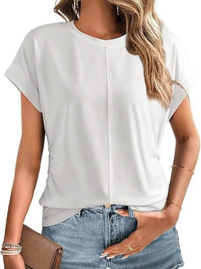 Round Neck Short Sleeve T-Shirt White Trendsi 8fa7336662df494b9c9958cc6a79fd0b-Max-Origin