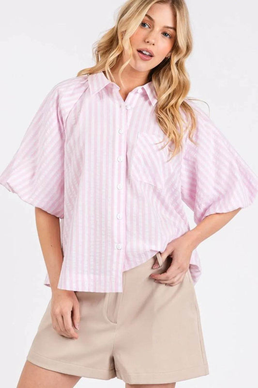 Mittoshop Button Down Striped Puff Sleeve Shirt Trendsi 8fc5c556-dce2-460a-a64f-26805bdbc529-Max
