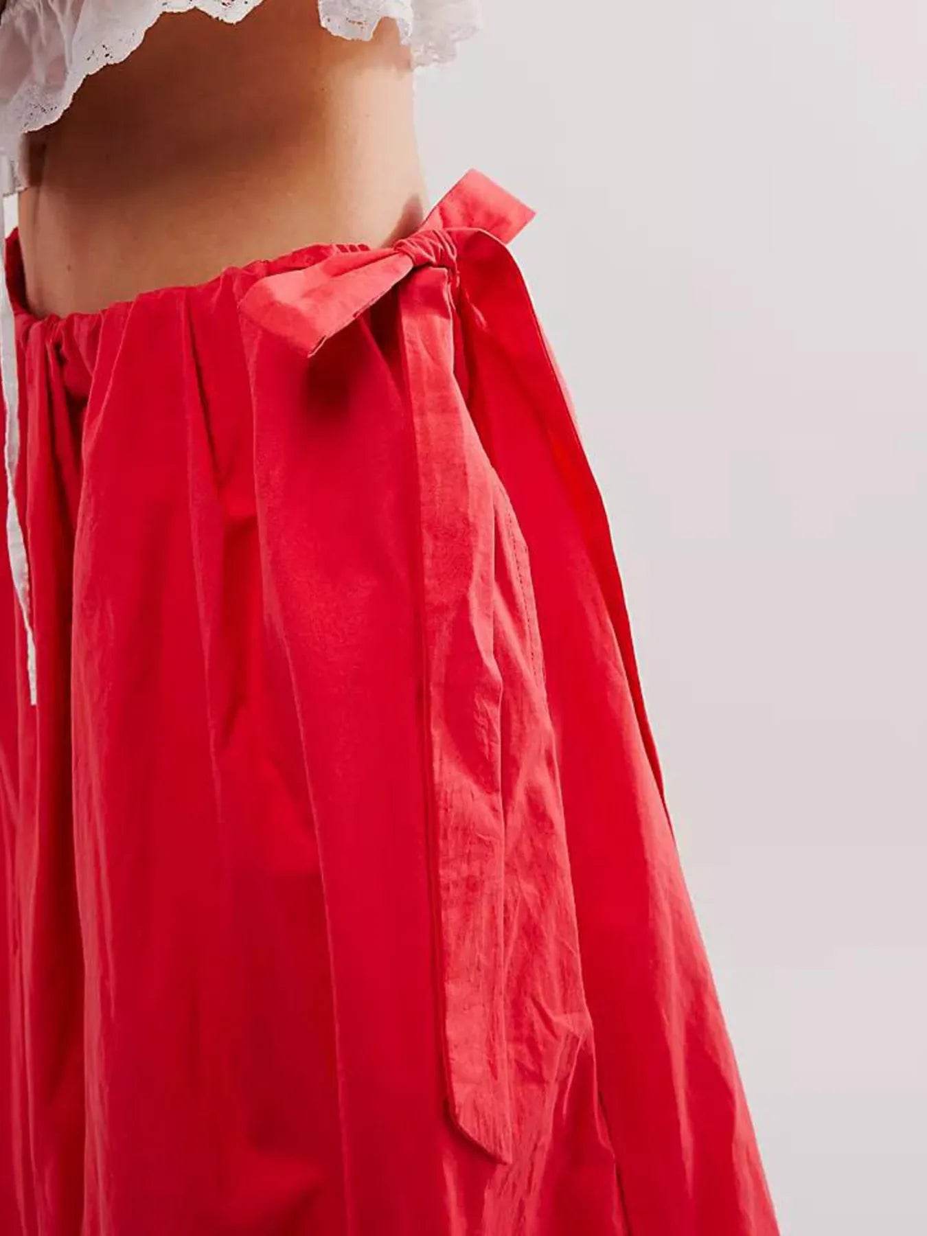 Side Bow Maxi Skirt with Pockets Trendsi 901ef9bd6425441d8bddcad46db1ea54-Max-Origin