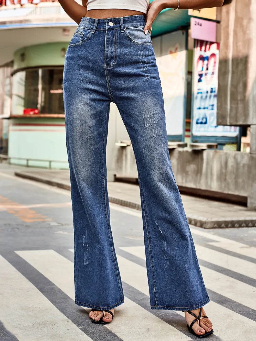 High Rise Bootcut Jeans with Pockets Trendsi 9030808c-749e-4651-a625-9ba7bc7efcb7-Max
