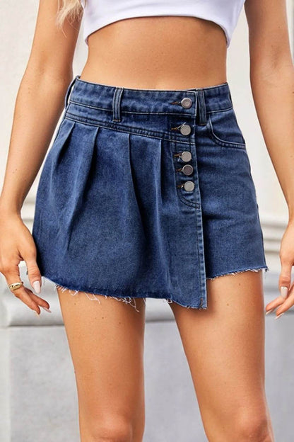 Raw Hem Denim skort Dusty Blue Trendsi 9056fd75-b313-4bde-904b-c4b69f779f61-Max