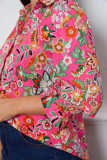Floral Button Up Flounce Sleeve Shirt Trendsi 90efb202-5853-4487-a246-e4cef1ce019c-Max