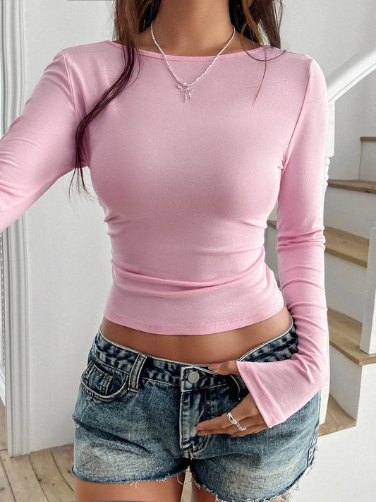 Long Sleeve Fitted T-Shirt Trendsi 914bfee71aed4c90adce144b52779934-Max-Origin