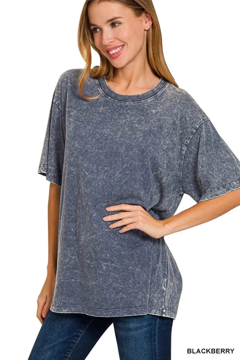 Zenana Washed Short Sleeve Top BLACKBERRY Trendsi 915c069460ef44d48ae81815c28d5d42-Max-Origin