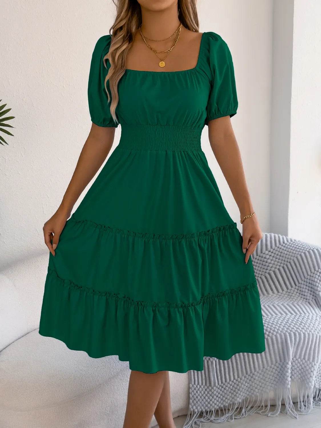 Square Neck Short Puff Sleeve Dress Trendsi 91826aa6-5b7f-4931-8cd5-a664cc7425a6-Max-Origin
