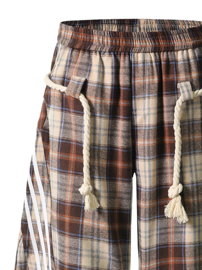 Plaid Casual Pants with Side Stripes Trendsi 919449af-6018-437a-af16-75ace9973ad3-Max-Origin