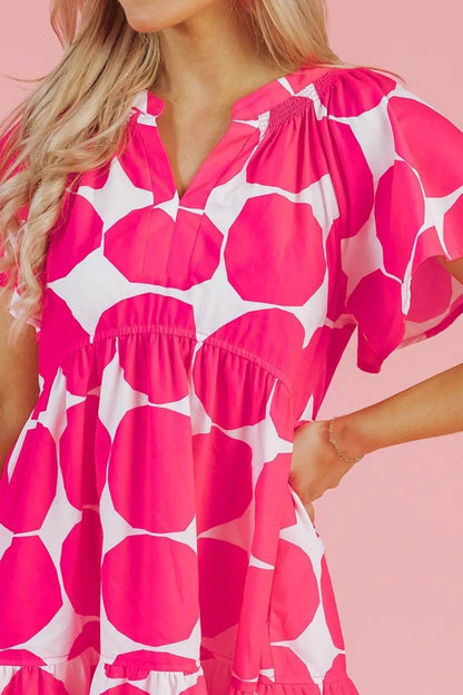 Contrast Notched Flutter Sleeve Dress Trendsi 91c7c8f2-e83c-4dd2-a234-22c00a7dd989-Max-Origin