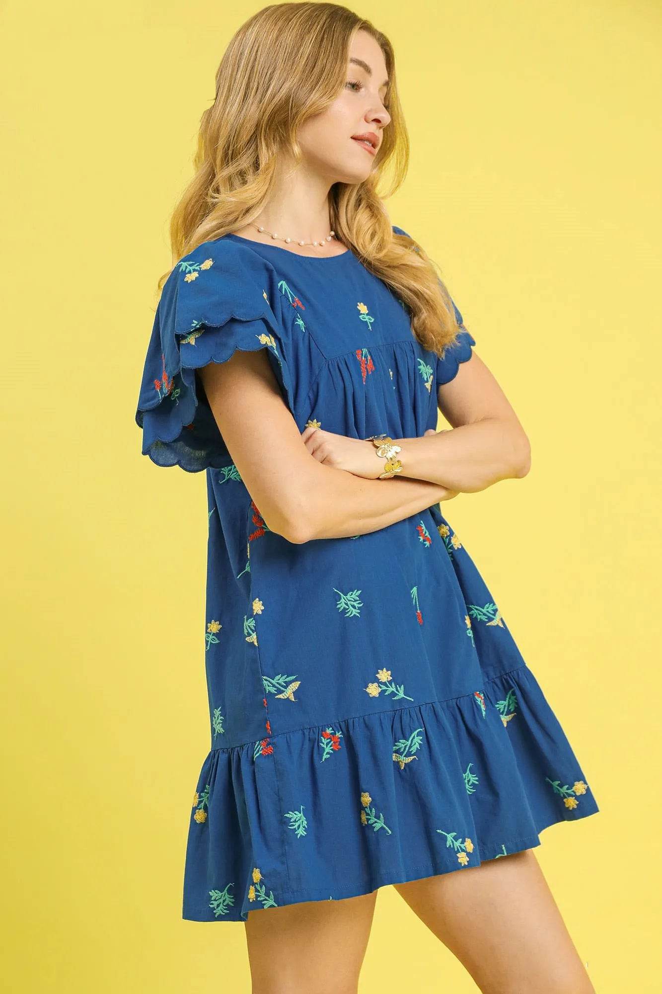 Umgee Floral Embroidered Short Sleeve Mini Dress Trendsi 91f98fdf-83a2-45cb-8918-59ac09e8a6a6-Max-Origin