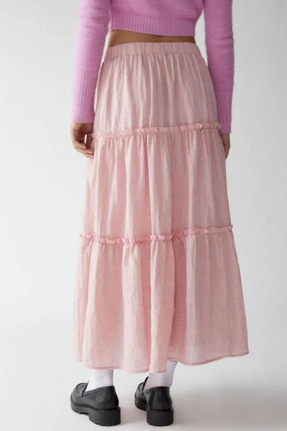 Frill Elastic Waist Skirt Trendsi 9207621f-d516-4f3d-b9f6-2fcb06b99bce-Max