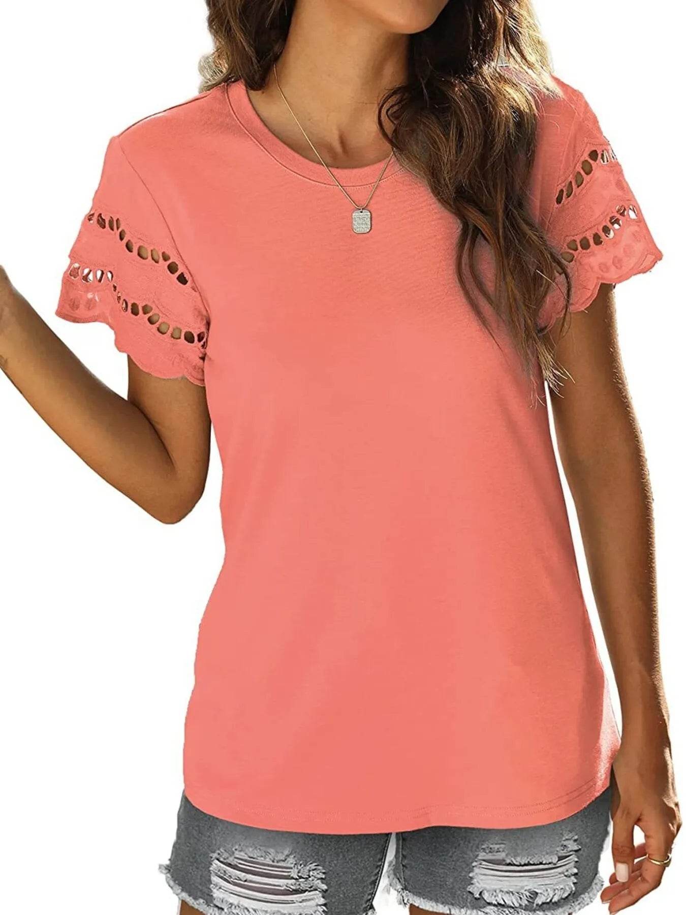 Round Neck Short Sleeve Casual T-Shirt Trendsi 9294ee62704a47e28665321c7fdd80bd-Max-Origin