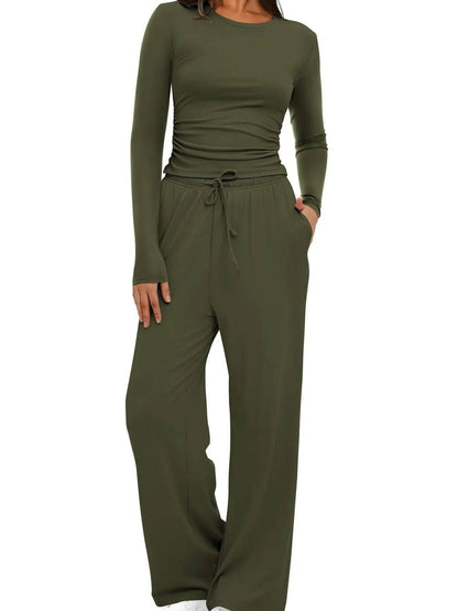 Round Neck Long Sleeve Top and Pants Set Trendsi 92c31d81296b4759a997120ebd3561c1-Max-Origin