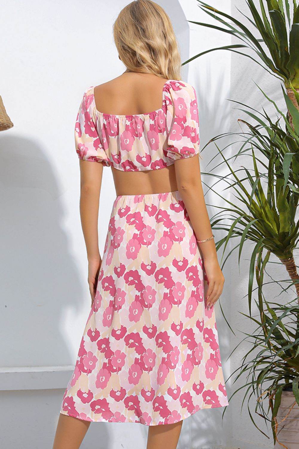Floral Cutout Square Neck Puff Sleeve Dress Trendsi 9317c897cfb448878d349351680d01b5-Max