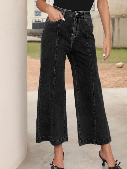 Seam Detail Flared Bottom Ankle Length Jeans Trendsi 936dc1da660b4b36b667f6a5447f4f8f-Max-Origin