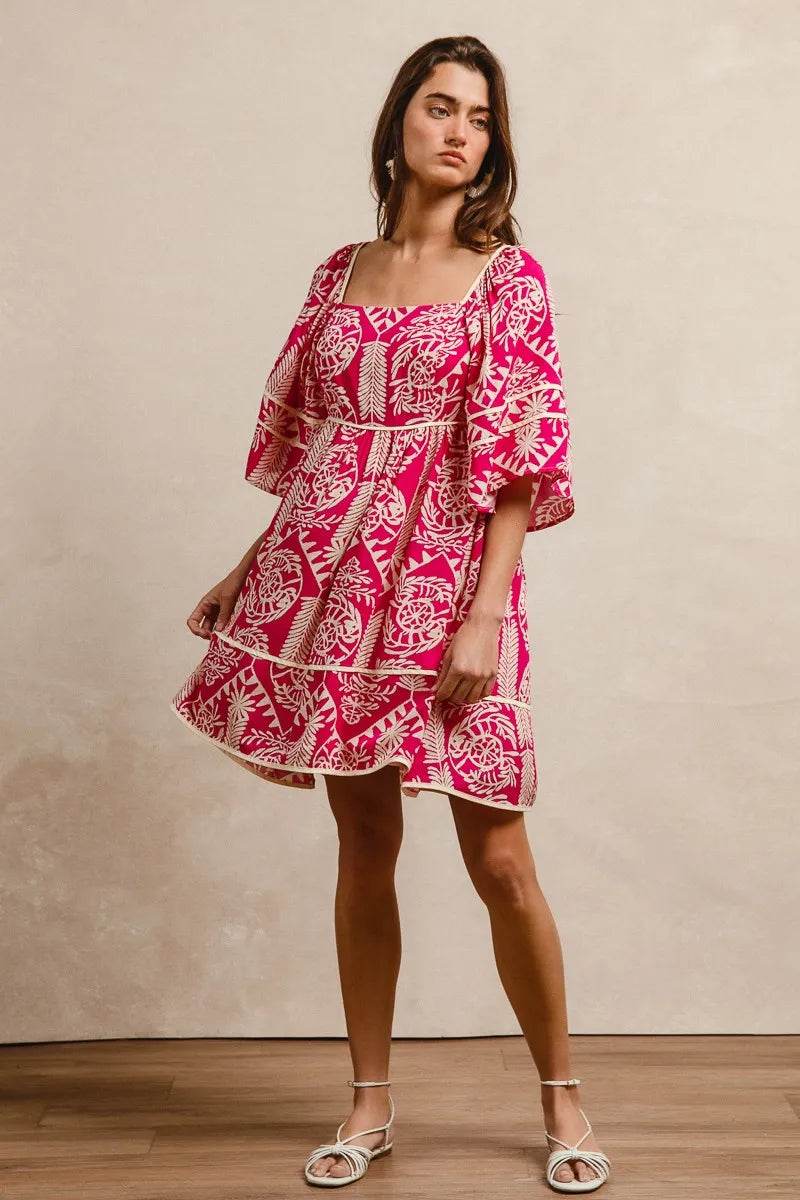 BiBi Aztec Woven Printed Contrast Binding Dress Trendsi 937200869db4449dbcdc4fdc201ce807-Max-Origin