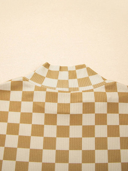 Check Pattern Turtleneck Slim Long Sleeve Tee Trendsi 93ff5a9ae051469db2e7b9f5c99782ed-Max-Origin