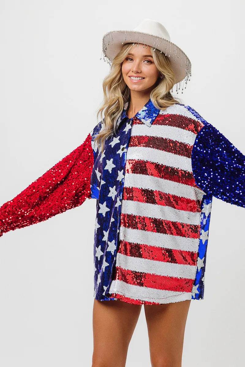 BiBi Velvet Sequin American Flag Shirt Trendsi 9431fd1d9eb6466a977a84f7f12bbbf8-Max-Origin