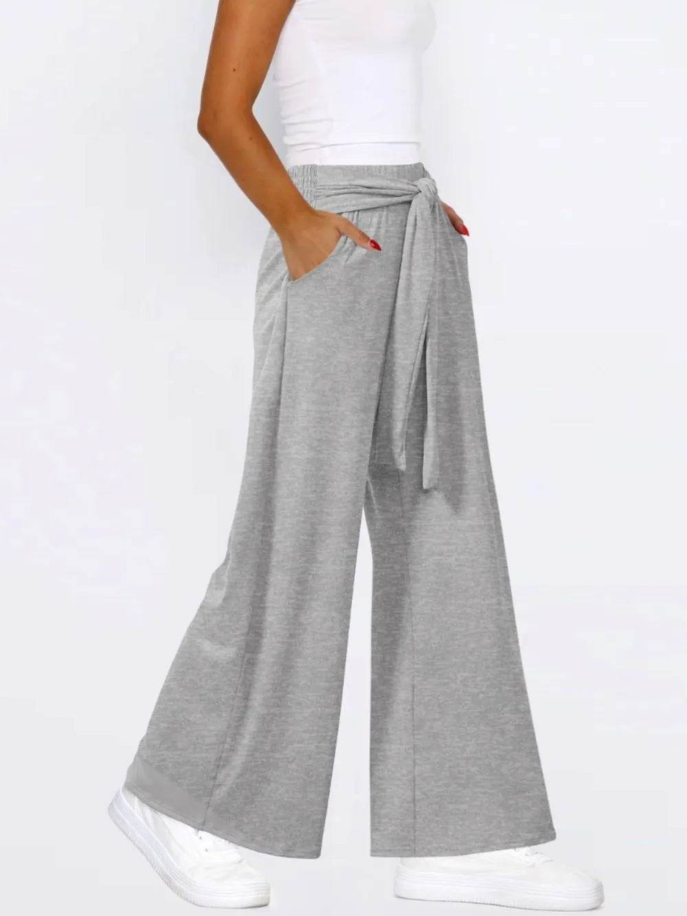 Tied Wide Leg Pants with Pockets Trendsi 9478f101-d23f-45f0-9490-2c8743bd4964-Max