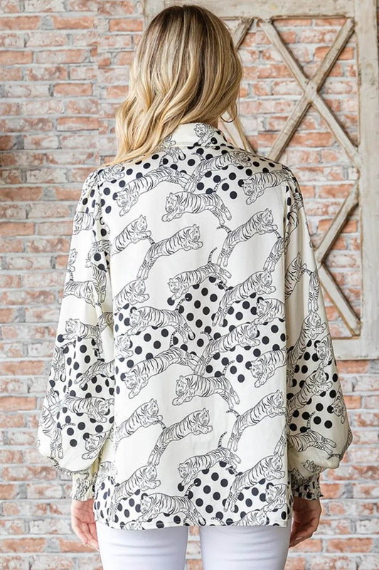 First Love Tiger Print Collared Neck Long Sleeve Satin Shirt Trendsi 94824166-409a-49ed-a877-a5159c91351f-Max