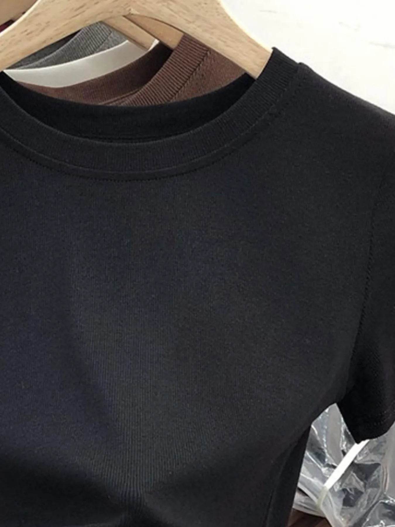 Crew Neck Short Sleeve T-Shirt Trendsi 9490895d-5a59-4265-a6c0-e638d3837e70-Max-Origin