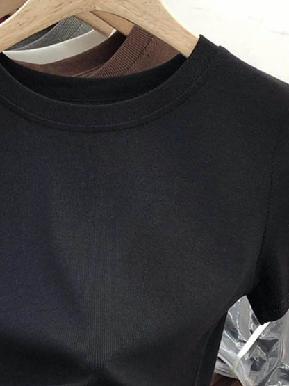 Crew Neck Short Sleeve T-Shirt Trendsi 9490895d-5a59-4265-a6c0-e638d3837e70-Max-Origin