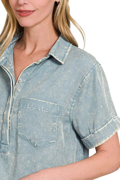 Zenana Tencel Mineral Washed Collared Shirts Dress Trendsi 94d92ff0-97ca-489a-9a32-544f09a445b4-Max-Origin