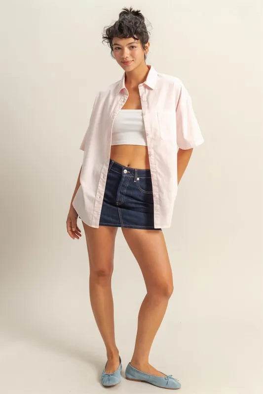 HYFVE Short Sleeve Button Down Oversized Shirt Trendsi 94d973563b0741ee9b8d9d26ee0a149d-Max-Origin