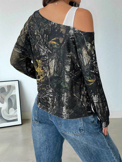 Asymmetrical Neck Printed Long Sleeve Top Trendsi 94eeb3c904d6499a9373a34485204b84-Max-Origin